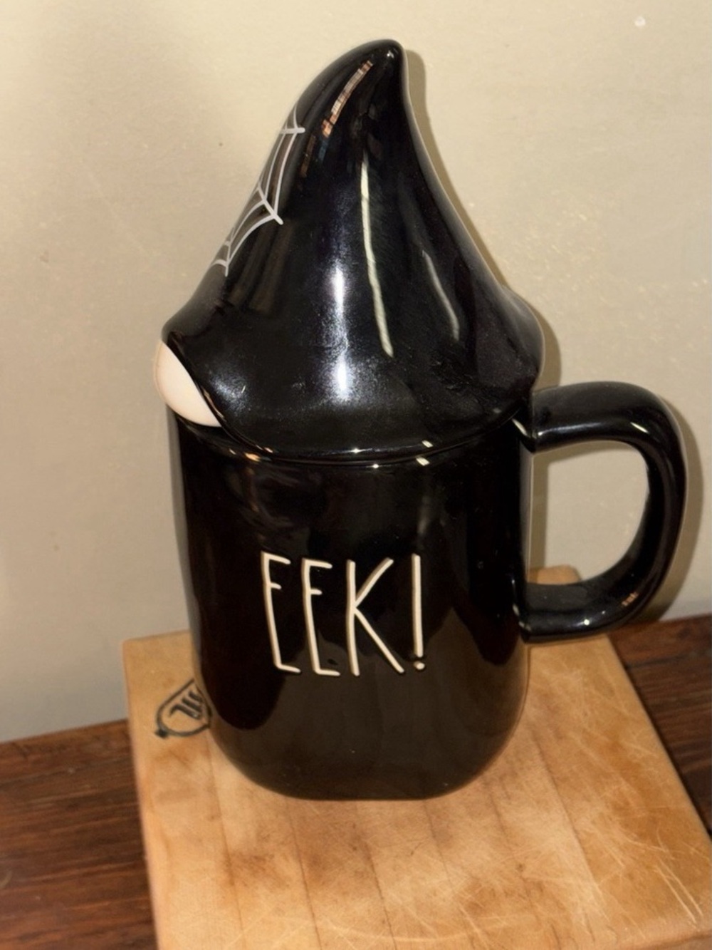 Black 'EEK!' Halloween Witch Hat Ceramic Mug - Home Dining